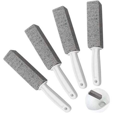 4 Stück Bimsstein-reinigungsbürsten, Bimsstein-reinigungsstein Mit Griff, Toilettenbecken-fleckenentferner Und Kalkring-entferner Für Hartes Wasser