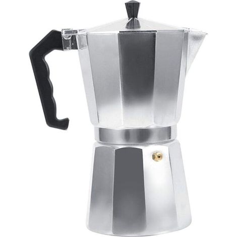 Italienische Moka-kaffeekanne Aus Aluminium, 450 Ml – 6 Tassen – Hitzebeständig – Geeignet Für Gas- Und Elektroherde