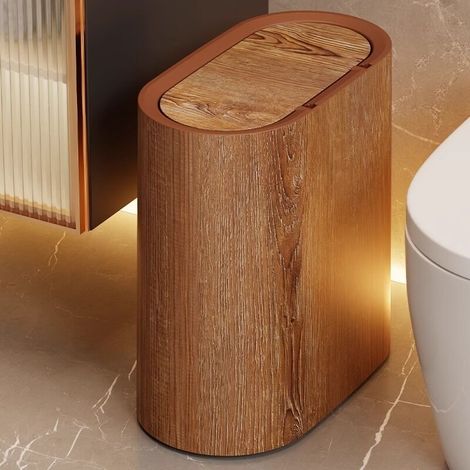 Poubetroite Für Das Badezimmer, Farbe Nussbaum, Wasserdichter Kunststoff 900g, Konzipiert Für Enge Räume, Druckdeckel