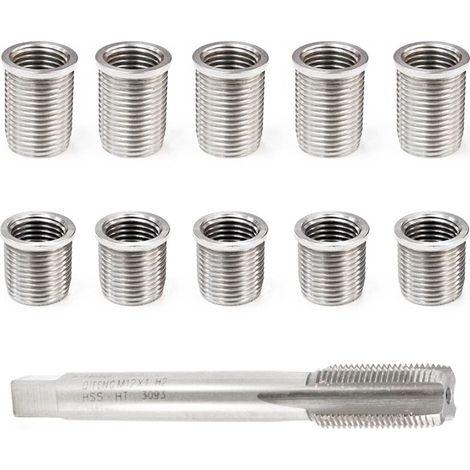 Gewinde-reparaturwerkzeug Für Zündkerzen M10x1.0 Und M12x1.0 – 11-teiliges Edelstahl-set – Für Benzin- Und Dieselmotoren