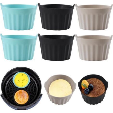 Ahlsen 6-teiliges Silikon-formen-set Für Heißluftfritteusen, Platte Für Ölfreie Fritteuse, Schnittform, Kuchenform Für Den Ofen, Eierkuchenform, Zubehör Für Heißluftfritteusen, Silikon-backformen, Sch