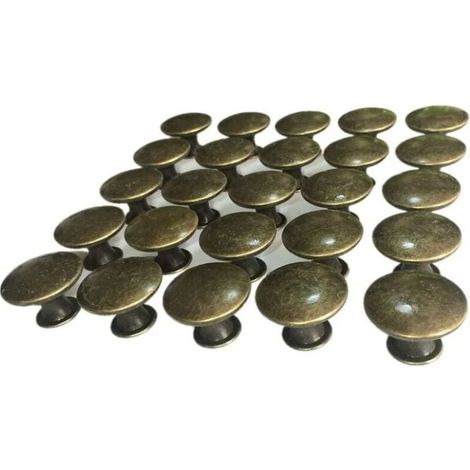 10er Pack Vintage Möbelgriffe – 30 Mm Antik Messing Schubladen- Und Türknöpfe, Schrankgriffe Für Küchenschränke, Kommoden Und Schränke, Altbronze