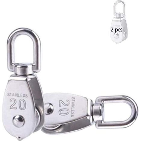 Edelstahl 304 Flaschenzug M20 Hebeflaschenzug 2 Stück