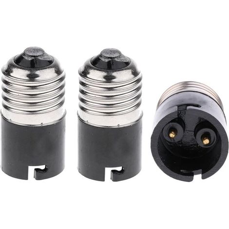 Glühbirnen-adapter E27 Auf B22 (3er-pack) - Schwarz