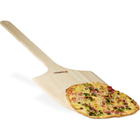 Pizza-brett Aus Holz Mit Griff, H X B X T: 1 X 30 X 78 Cm, Ofenfest, Natur