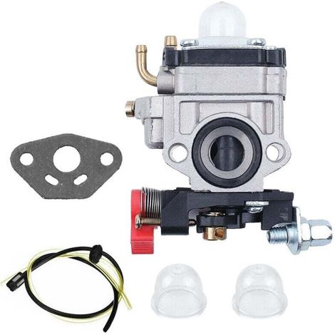 Vergaser Kompatibel Mit Walbro Typ Wyj 26cc 3cc Rasentrimmer Und Rasenmäher Mit Primärpumpendistanzstück, Kraftstoffschlauchset Von Poweka