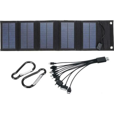 Faltbares 70-w-solarpanel-ladegerät Mit 5-v-dc-ausgang (10 Anschlüsse) Und Usb-anschluss, Tragbare Powerstation