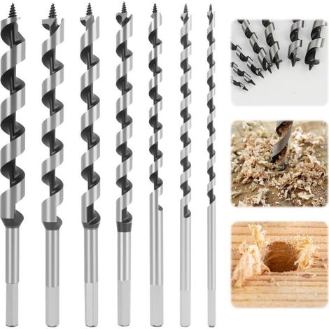 Bohrer-set Für Holz, Spiralbohrer Für Holz, 7-teiliges Sds-plus Bohrerset Aus Kohlenstoffstahl, Spirallochfräser, Holzbearbeitungswerkzeug-kit