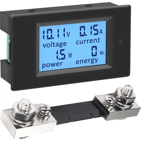 Digitales Panel-voltmeter Amperemeter Mit 100a Shunt, Dc 6,5-100v, Spannungs-strom-leistungs-tester, Elektrischer Energiezähler, Volt-amp-watt-meter Mit Lcd-anzeige Für Solar- Und Autobatterien