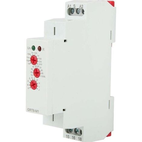 Zeitrelais Grt8-m1 Mit 10 Funktionen, 35 Mm Hutschiene, Ac/dc 12 V–240 V, 50–60 Hz