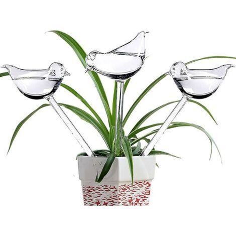 3er-set Glas-gießkugeln Mit Vogelförmigen Selbstbewässerungsspitzen Für Pflanzen, Für Innen- Und Außenbereich