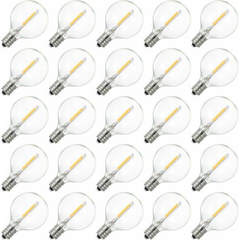 Led-glühbirne G40, Kugelform, Ac230v, E12-sockel, Wasserdicht Ip44, Warmweiß, Ideal Für Hausdekoration, Partys Und Hochzeiten.