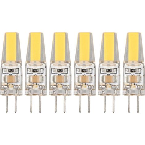 6 Stück 6w 500lm G4 Led Cob Glühbirne, Silikagel-lampe Zur Energieeinsparung, Lampe Für Deckenleuchte, Wandleuchte, Tischlampe, 220v Warmweiß