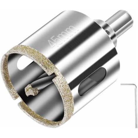 Scie Cloche Diamant 45 Mm, Diamantbohrkrone Mit Zentrierendem Führungsbohrer, Diamant-lochsäge Für Fliesen Mit Diamantbeschichteter Oberfläche Zum Schneiden Von Glas, Fliesen, Keramik, Marmor Und Kalk