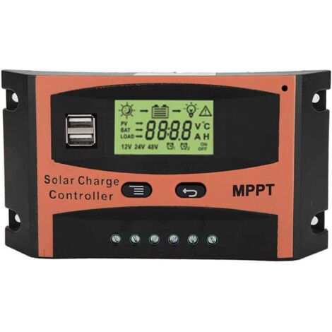 Solarladeregler, Batterieregler Für Solarmodule, 12v/24v Mit Lcd-bildschirm, Überlastschutz Für Haushalt, Industrie Und Gewerbe, 60a(60a)