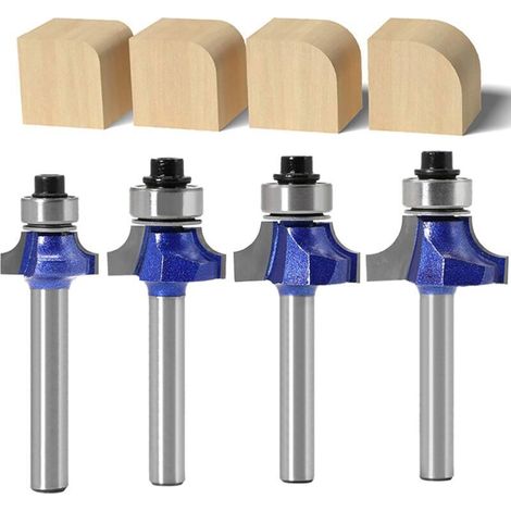 Satz Von 4 Runden Erdbeeren Mit 6 Mm Schaft