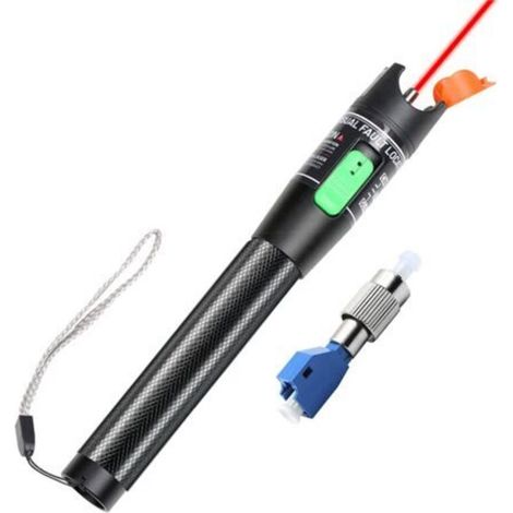 Visueller Fehlerlokalisierer, 30 Mw Glasfaserkabeltester Mit Fc-stecker Auf Lc-adapter, Rotlichtquelle Und Kilometerzähler