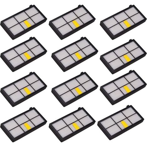 Set Aus 12 Hepa-filtern Für Saugroboter Roomba Der Serien 800, 900, 860, 870, 871, 880, 960, 980