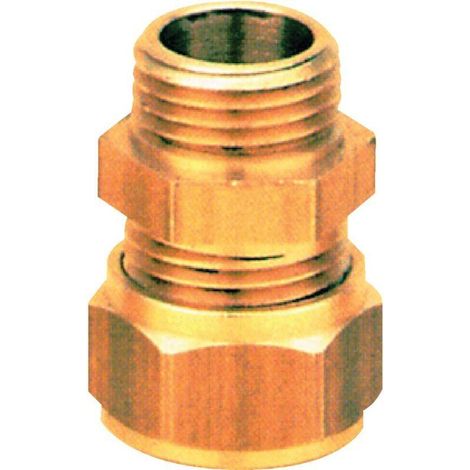 Gerade Messing-doppelkegelverschraubung Stahl/kupfer M 20x27-22
