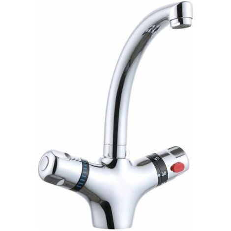 Waschbeckenarmatur, Waschbeckenhahn, Thermostatischer Mischer, Küchenarmatur, 360° Schwenkbare Spüle Für Badezimmer Und Boiler