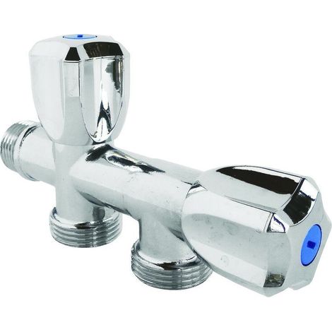 Doppelter Inline-waschmaschinenhahn - Männlich 3/4