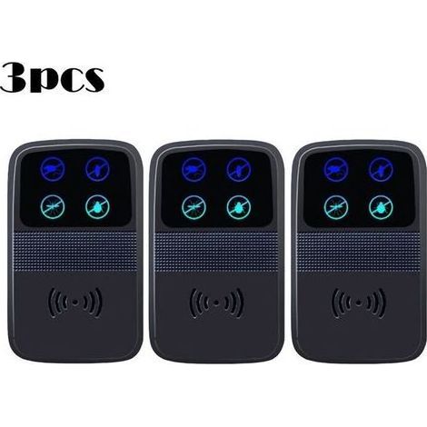 Ultraschall-mäuseabwehr, Intelligente Elektronische Mausefalle, 360°-abdeckung, Led-anzeige, Multifunktionale Mäuseabwehr, Geeignet Für Haus/garage/lagerhaus, (schwarz)