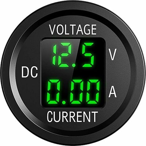 12v Digitaler Led-voltmeter Wasserdicht, 6v-48v Dc Voltmeter Amperemeter Für Autos Motorräder Lastwagen Boote Yachten (grün)