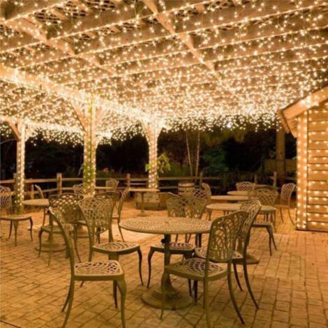 Lumineuse Weihnachtsbaum, 100m 800 Led Lichterkette Außen Und Innen Warmweiß Stecker 8 Modi Wasserdicht Für Baum Fenster Haus Party Hochzeit Geburtstag - Mit Fernbedienung