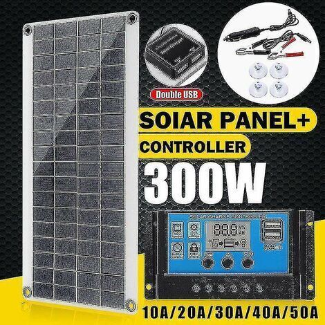 300w Solarpanel-set - Flexibles Monokristallines Pv-modul + 20a Laderegler Für Boot, Auto, Wohnmobil, Haus, Schuppen, Batterieaufladung