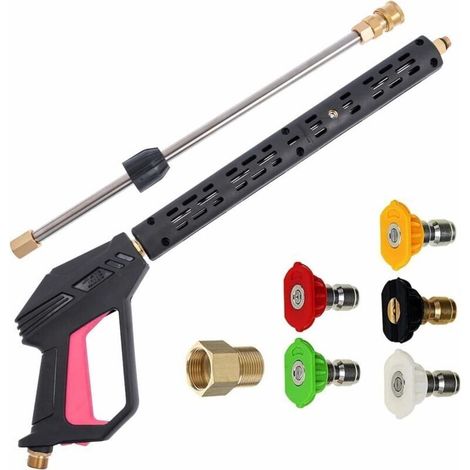 Hochdruckreiniger-pistole, Ersatzpistole Für Hochdruckreiniger Mit 16-zoll-verlängerung, 4000 Psi, Hochdruckreiniger-pistole Mit M22-15mm Oder M22-14mm Anschluss