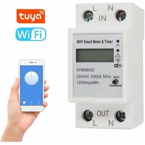 Tuya Wifi Intelligenter Stromzähler Intelligenter Energiemesser Timer Mobiltelefon-app Fernbedienung