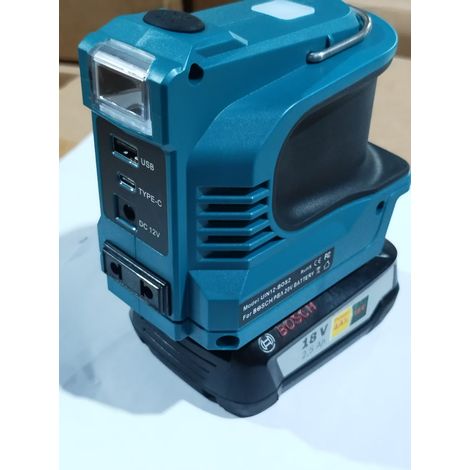 Wechselrichter Für Bosch 18 V Akku, 180 W Dc 18 V Auf Ac 220 V, Tragbarer Stromgenerator, Ladegerät-adapter Mit Usb-anschlüssen, Typ-c- Und Ac-steckdose