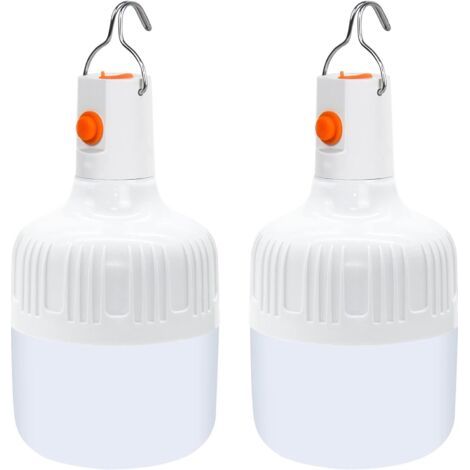 2er-set Led-campinglampen, Tragbare Hängende Laterne Mit 3 Lichtmodi, Usb-aufladbar Oder Batteriebetrieben, Dimmbare Zeltlampe Für Outdoor-garten-barbecues