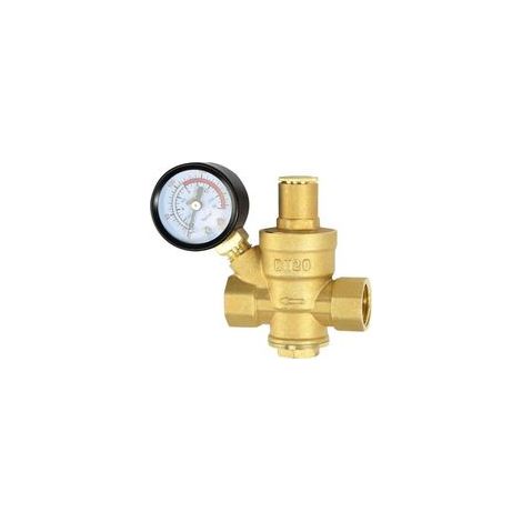 Wasserdruckminderer Dn20 3/4" Mit Manometer, 100 % Hochfestes Messing, Wasserdruckminderer, Druckbegrenzer, Wasserdruckregler Für Die Bewässerung