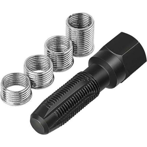Zündkerzen-gewinde-reparaturset, 5-teiliges Gewindereparatur-set M14 X 1,25 Zur Reparatur Des 14-mm-zündkerzengewindes Mit 4 Einsätzen