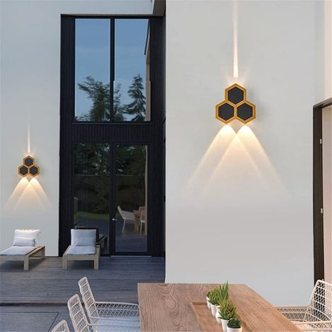 Wasserdichte Außenleuchte Für Balkon, Led-außenlampe Für Treppe, Gehweg, Kreativer Gartenhof, Tür, Superhelle Externe Wandleuchte (watt, 3) [energieklasse A++]