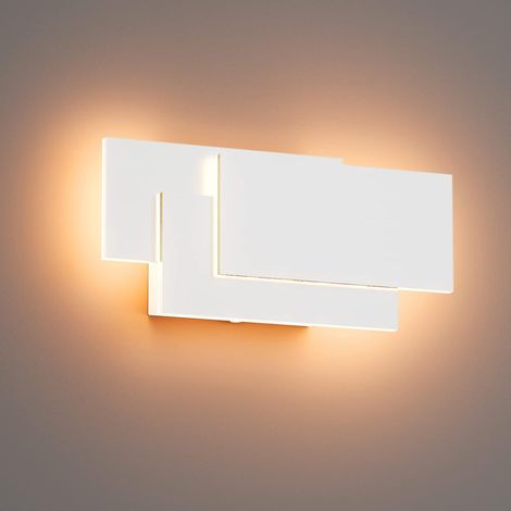 Wandleuchte, 12w Wandlampe, Wasserdichte Ip20 Wandbeleuchtung, Modernes Design Für Elegantes Schlafzimmer, Wandleuchte Für Flur, Warmweiß, Weiß [energieeffizienzklasse G]
