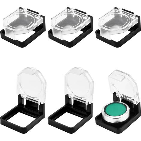Satz Von 6 Transparenten Kunststoff-schutzkappen Für 22-mm-drucktasten (transparent)