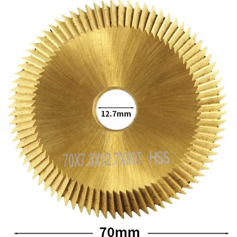 Hochgeschwindigkeits-kreissägeblatt Aus Titanbeschichtetem Stahl – 70x7.3x12.7mm 80z