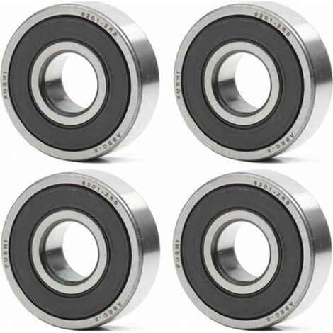 Lntyq 6201-2rs Kugellager 12 X 32 X 10 Mm - Doppelte Gummidichtung - Abec 5 - Vorgeschmierte Kugellager - 4er-pack