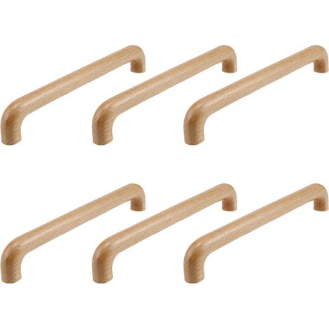 Massivholzgriffe, Küchengriffe, Türgriffe, Möbelgriffe, Schubladengriffe, Diy-innendekoration - 208 Mm (lochabstand 192 Mm)