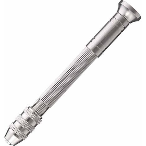 Dünner Körper Handbohrer, Silberfarben, 90 Mm Lang, 9,4 Mm Durchmesser, Manueller Bohrer Mit Stahlgriff.