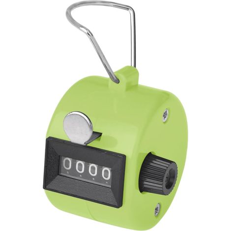 Manueller Zähler, Grün, 5,5x5,5x4,3 Cm, Tragbarer Manueller Abs-zähler Mit 4 Stellen Für Sportveranstaltungen.
