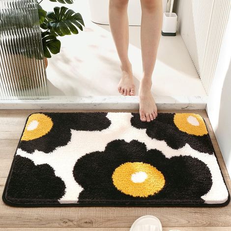 Rutschfester Und Maschinenwaschbarer Badteppich - Weich Und Waschbar - Wasserabsorbierender Badteppich - Für Dusche Und Badezimmer - 50 X 80 Cm