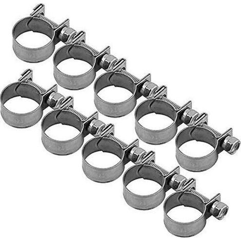 10er-pack Sehr Widerstandsfähige Edelstahl-schlauchklemmen Für Kraftstoffleitungen, 6 Mm–20 Mm, Wählbare Größe Für Sanitärinstallationen (13–15 Mm)