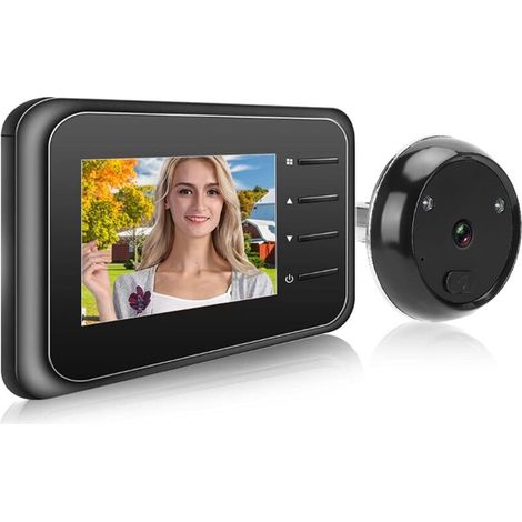 Kabellose Video-türklingel Mit 2,4-zoll-lcd-bildschirm – Ir-nachtsicht – 90°-weitwinkel – Stromversorgung Durch 3 Aaa-batterien
