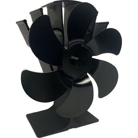 Automatischer Kaminofen-ventilator, 6 Flügel, Schwarz, Hoher Luftstrom, Ideal Für Den Winter