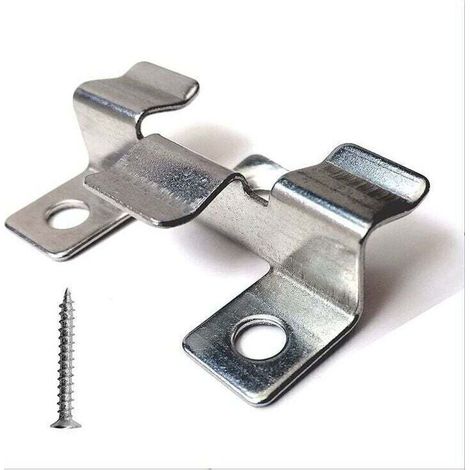 Vtizikl 100er-pack Befestigungsklammern Für Verbundholz-terrassen Mit Edelstahlschrauben (höhe 1 Cm)