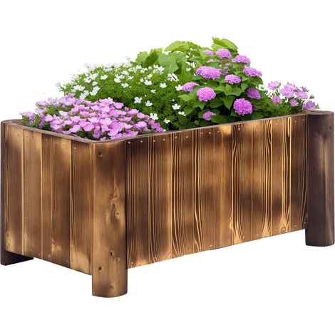 Rechteckige Blumenkiste Aus Tannenholz 70 X 35 X 30 Cm