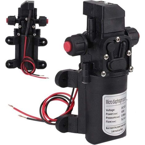 Hochdruck-wasserpumpe, Dc 12v 5 L/min Membranwasserpumpe Sprühpumpe Mit Automatischer Selbstansaugung 116 Psi Mit Klemmen Für Freizeitboote, Wohnmobile, Camping Und Fahrzeuge